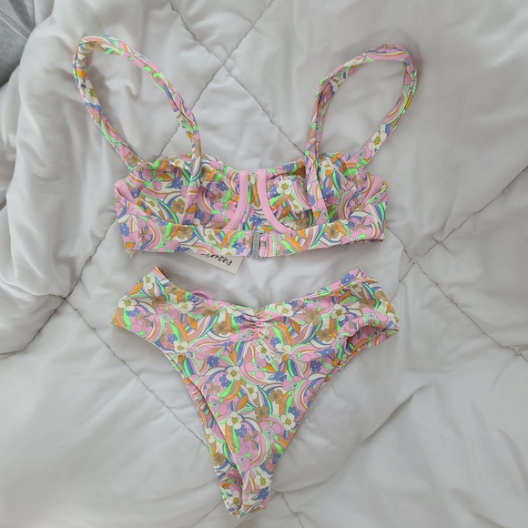 NWT For Love & Lemons Devon Bikini Set - Picture 2 of 6